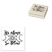 "Zoals hierboven zo hieronder" driedubbele Pentagr Rubberstempel (Gestempeld)