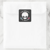 Zoals hierboven zo onder Alien Vierkante Sticker (Tas)