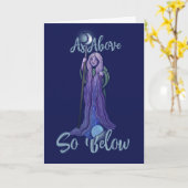 Zoals hierboven zo onder Pagan Crone Kaart (Gele Bloem)