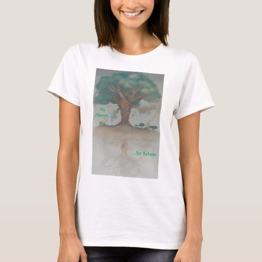 Zoals hierboven, zo onder T-shirt (Voorkant)