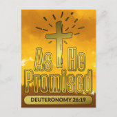 Zoals hij Deuteronomium 26:19 beloofde Briefkaart (Voorkant)