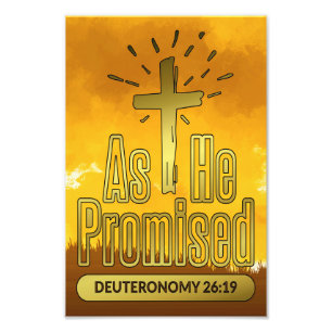 Zoals hij Deuteronomium beloofde 26:19 verhoudin Foto Afdruk
