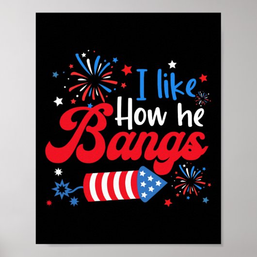 Zoals hoe ze vuurwerk ontploft grappig koppel 4th  poster (Voorkant)
