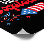 Zoals hoe ze vuurwerk ontploft grappig koppel 4th  poster (Hoek)