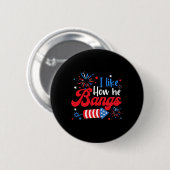 Zoals hoe ze vuurwerk ontploft grappig koppel 4th  ronde button 5,7 cm (Voorkant /achterkant)