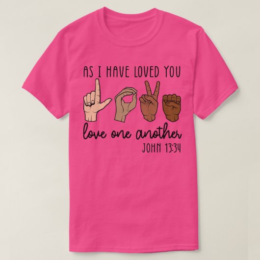 Zoals ik van je hou t-shirt (Design voorkant)