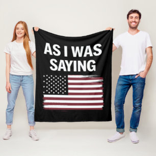 Zoals ik was het Gezegden van Funny Political Trum Fleece Deken