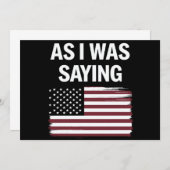 Zoals ik was het Gezegden van Funny Political Trum Kaart (Voorkant / Achterkant)