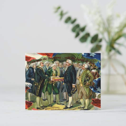 Zoals in het begin ... 4 juli briefkaart (Staand voorkant)