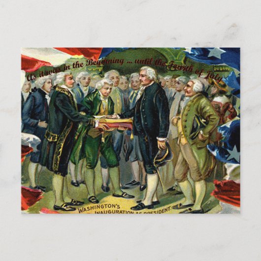 Zoals in het begin ... 4 juli briefkaart (Voorkant)