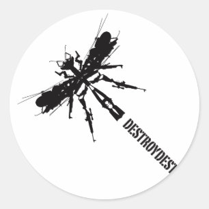 Zoals insecten 5 ronde sticker