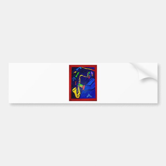 Zoals Jazz Man van Piliero Bumpersticker (Voorkant)