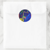 Zoals Jazz Man van Piliero Ronde Sticker (Tas)