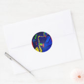 Zoals Jazz Man van Piliero Ronde Sticker (Envelop)