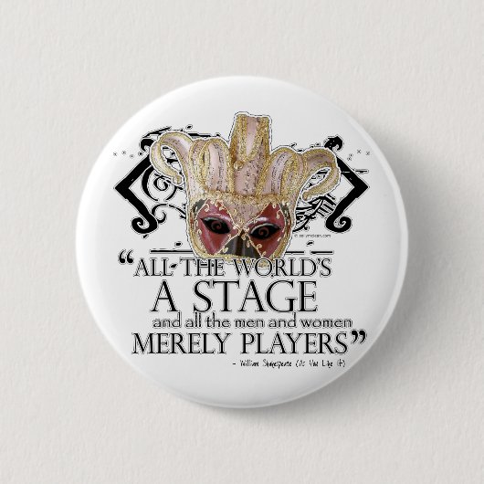 Zoals je het leuk vindt, citaat ronde button 5,7 cm (Voorkant)