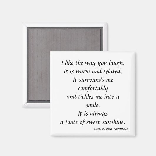 Zoals je lacht magneet (Voorkant / Achterkant)