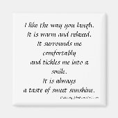 Zoals je lacht magneet (Voorkant)