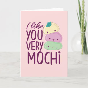 Zoals je Mochi Funny Food Pun Valentijnsdag Feestdagen Kaart