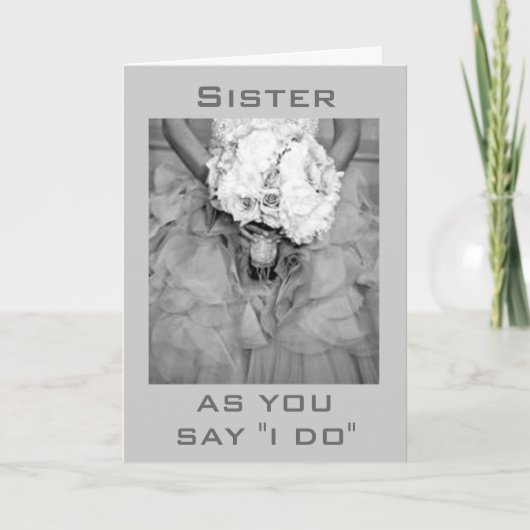 ZOALS JE ZEGT "IK DOE" OM TE ZISTEREN EN TE VERWAR KAART (Voorkant)