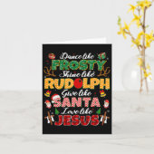 Zoals Jesus Santa Christmas Christelijk Religious Kaart (Gele Bloem)