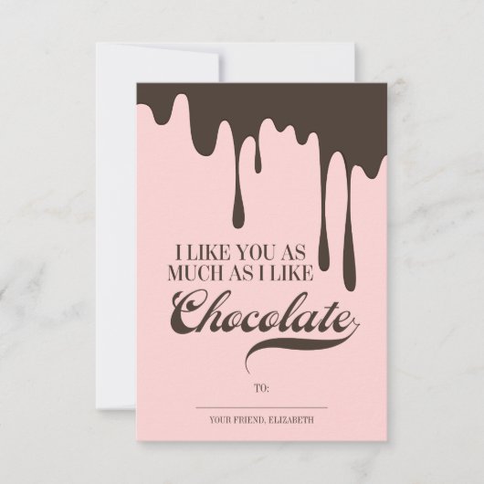 Zoals jij en Chocolate Kinder Classroom Valentijn Kaart (Voorkant)