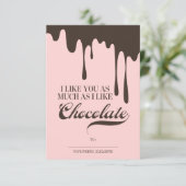 Zoals jij en Chocolate Kinder Classroom Valentijn Kaart (Staand voorkant)