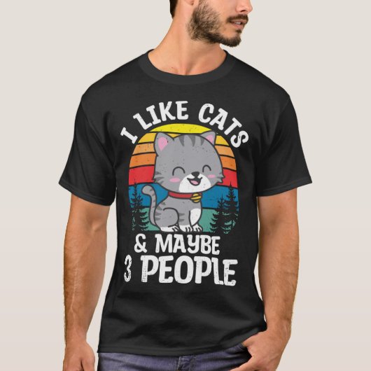 Zoals Katten Huisdieren Leuke Schattige Kat Eigena T-shirt (Voorkant)