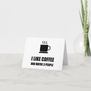 Zoals koffie drie mensen grappig kaart