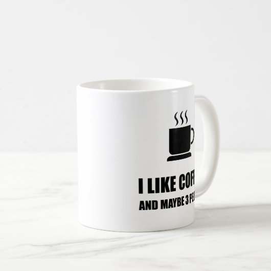 Zoals koffie drie mensen grappig koffiemok (Voorkant rechts)