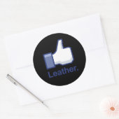 Zoals leder ronde sticker (Envelop)