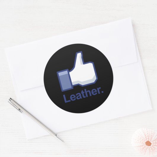 Zoals leder ronde sticker (Envelop)