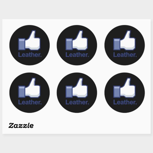 Zoals leder ronde sticker (Vel)