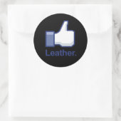 Zoals leder ronde sticker (Tas)