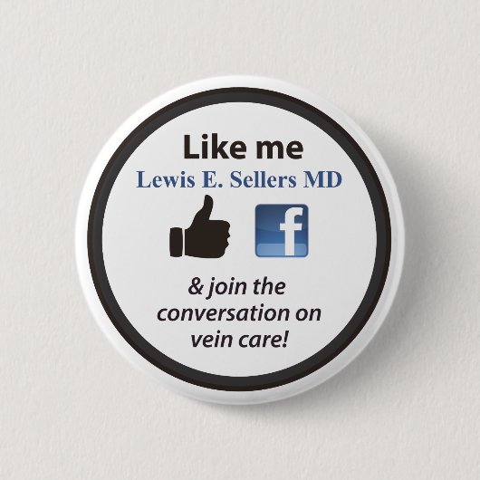 Zoals LES op facebook Ronde Button 5,7 Cm (Voorkant)