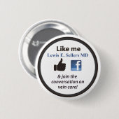 Zoals LES op facebook Ronde Button 5,7 Cm (Voorkant /achterkant)