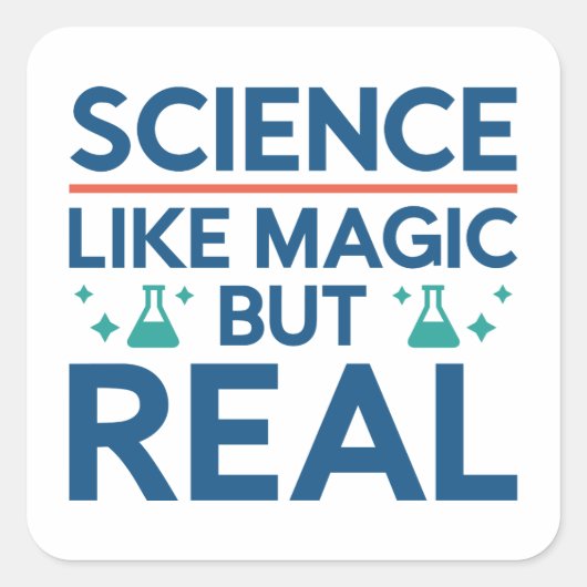 Zoals Magisch maar Echt Vierkante Sticker (Voorkant)