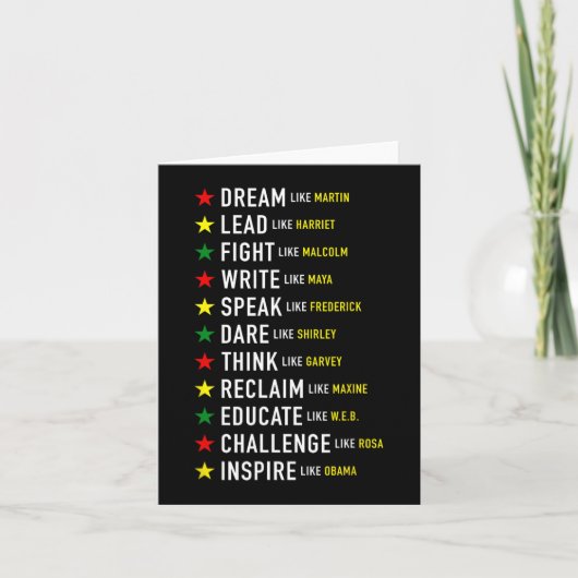 Zoals Martin Lead zoals Harriet Black History Maan Kaart (Voorkant)