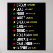 Zoals Martin Lead zoals Harriet Black History Maan Poster (Voorkant)