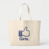 Zoals meisjes grote tote bag (Voorkant)