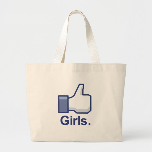 Zoals meisjes grote tote bag (Voorkant)