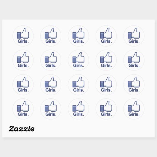 Zoals meisjes ronde sticker (Vel)