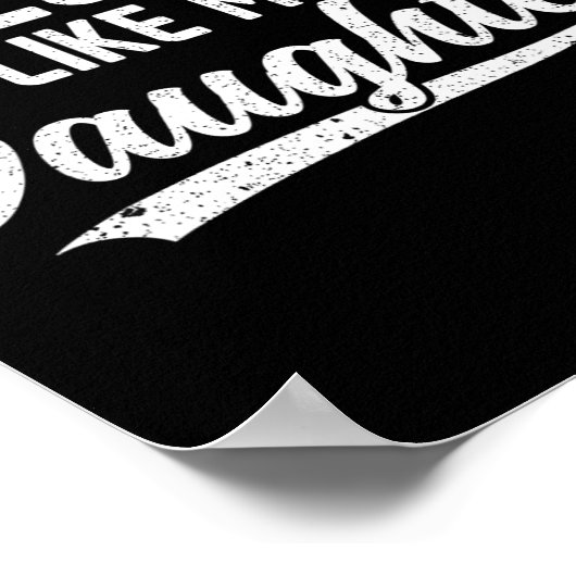 Zoals mijn dochter Funny Fathers Day Poster (Hoek)