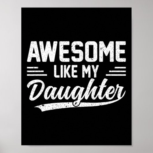 Zoals mijn dochter Funny Fathers Day Poster (Voorkant)