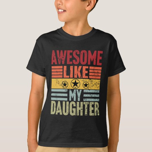 Zoals mijn dochter Gifts Mannen Grappige Vaders Da T-shirt (Voorkant)