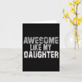 Zoals mijn dochter papa vaders dag papa papa 1 kaart (Gele Bloem)