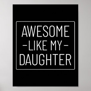 Zoals mijn dochter Shirt Funny Fathers Day 2024 Pa Poster