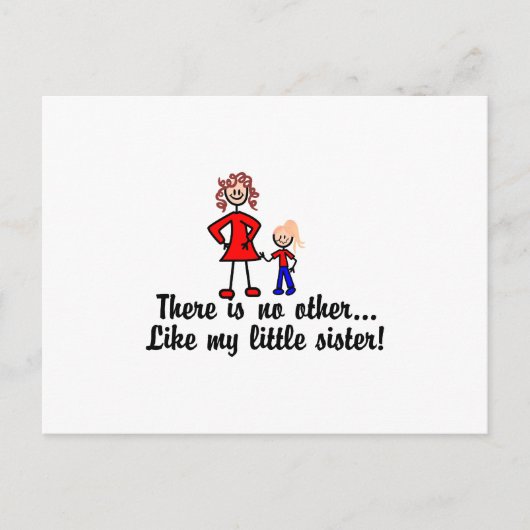 Zoals mijn kleine zusje briefkaart (Voorkant)