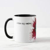 Zoals mijn koffieflorale rode zwarte witte schedel mok (Links)