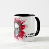 Zoals mijn koffieflorale rode zwarte witte schedel mok (Voorkant rechts)