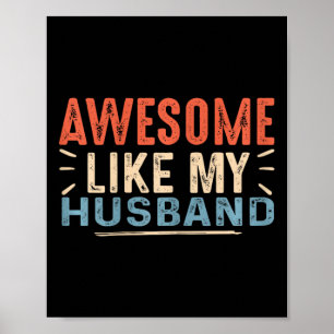 Zoals mijn man  Schattige vaders dag familie Wi Poster